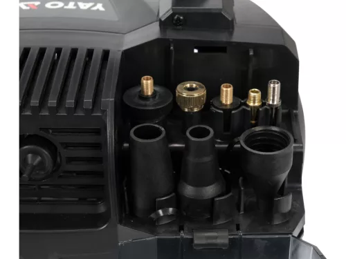 YATO Akkumulátoros kompresszor 6 l, 36 V, 8 bar, 2×3 Ah akkuval (YT-23241)