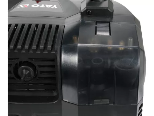 YATO Akkumulátoros kompresszor 6 l, 36 V, 8 bar, 2×3 Ah akkuval (YT-23241)