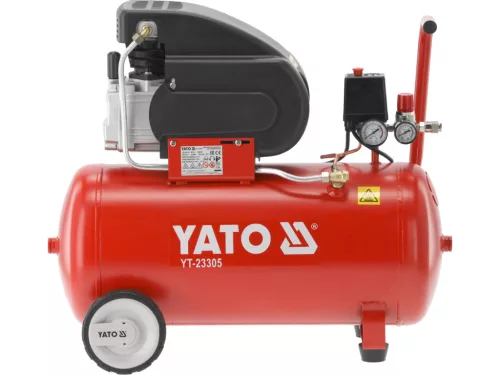 YATO Olajos kompresszor 50 l, 2 LE, 200 l/perc, 8 bar (YT-23305)