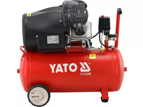 YATO Közvetlen hajtású olajos kompresszor 50 l, 3 LE, 412 l/perc (YT-23306)