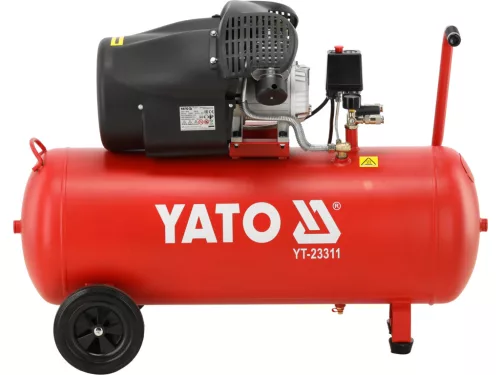 YATO Közvetlen hajtású olajos kompresszor 100 l, 3 LE, 412 l/perc (YT-23311)