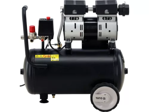 YATO Csendes olajmentes kompresszor 24 l, 1 LE, 140 l/perc (YT-23342)