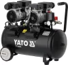 YATO Kompresszor 50 literes tartállyal, olajmentes csendes kivitel, 1,5 kW, 280 l/perc, 8 bar (YT-23345)