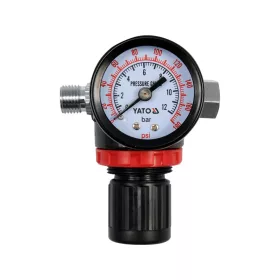  YATO Kompresszor nyomásszabályzó nyomásmérő órával, 1/4”, 12 bar (YT-2381)