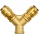 YATO Pneumatikus gyorscsatlakozó elosztó, 2 × 1/4”, G3/8 belső menet, sárgaréz (YT-24091)
