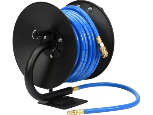 YATO Pneumatikus tömlődob 15 m, 10 mm PVC tömlővel, 1/4” gyorscsatlakozókkal (YT-24240)