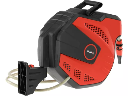 YATO Automata kerti locsolótömlő dob 15 m, 1/2” fali tömlődob auto stop rendszerrel (YT-24258)