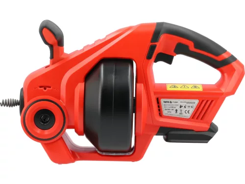 YATO Akkus csőtisztító gép 18 V, 7 m spirállal, 19–50 mm csövekhez, akku nélkül (YT-25041)