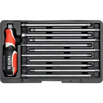  YATO Csavarhúzó készlet kétvégű szárral 12 részes (YT-2797)
