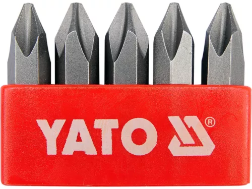 YATO Bithegy készlet PH2 5 részes 36 mm (YT-2800, YT-2801 behajtóhoz) CrV (YT-2810)