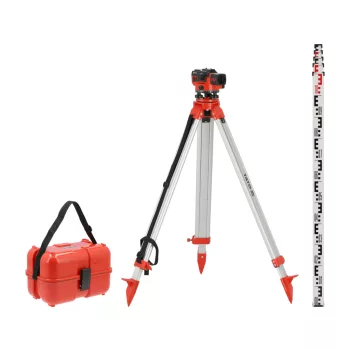   YATO Optikai geodéziai szintező tartozékokkal 32x-os optikai szintező + 5 méteres mérőléc + állvány  (YT-30553)