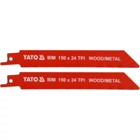   YATO Szablyafűrészlap 150 mm/24TPI bimetál (2 db/cs) (YT-33932)