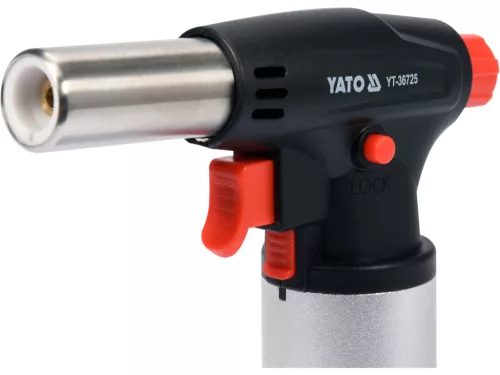 YATO Újratölthető kézi gázégő piezo gyújtással, 0,2 kW, 360°-os fejjel (YT-36725)
