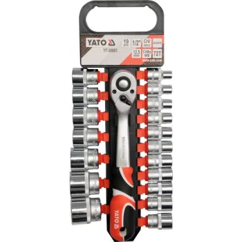   YATO Dugókulcs készlet 19 részes 1/2": 8-32 mm CrV~ (YT-38681)