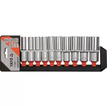   YATO Dugókulcs készlet 10 részes 1/2": 10-24 mm profi CrV (YT-38861)