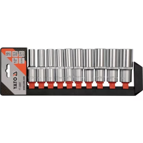 YATO Dugókulcs készlet 10 részes 1/2": 10-24 mm profi CrV (YT-38861)