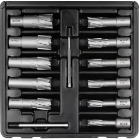   YATO Koronafúró készlet mágneses fúrógéphez, TCT, Weldon, 12–27 mm, 13 részes (YT-43413)