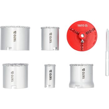  YATO Wolframos körkivágó készlet 33-83 mm, 7 db-os (YT-43920)