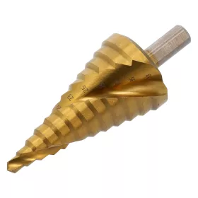   YATO Lépcsőfúró spirálhornyos HSS-TiN kivitelben 6–38 mm, háromszög befogással  (YT-44749)