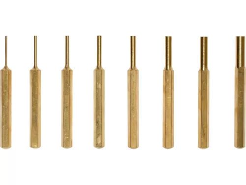YATO Csapszegkiütő készlet sárgarézből, 1,5–7,8 mm, 8 részes (YT-47124)