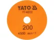 YATO TÉPŐZÁRAS GYÉMÁNT CSISZOLÓ ÉS POLÍROZÓKORONG 100 MM / P200 VIZES/SZÁRAZ (YT-48202)