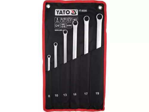 YATO Extra hosszú racsnis csillagkulcs készlet 8-19 mm, 6 db-os (YT-50385)