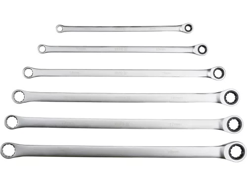 YATO Extra hosszú racsnis csillagkulcs készlet 8-19 mm, 6 db-os (YT-50385)