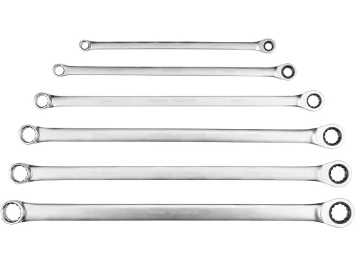 YATO Extra hosszú racsnis csillagkulcs készlet 8-19 mm, 6 db-os (YT-50385)