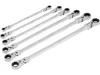 YATO Extra hosszú kettős csuklós racsnis csillagkulcs készlet 8-19 mm, 6 db-os (YT-50390)