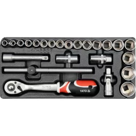   YATO Dugókulcs készlet 24 részes 1/2" (fiókbetét) (YT-5537)