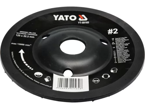 YATO Kúpos Ráspolykorong durva #2 125 mm (YT-59165)
