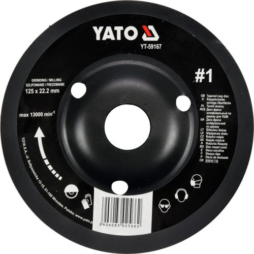 YATO Ráspolykorong durva #1 125 mm (YT-59167)