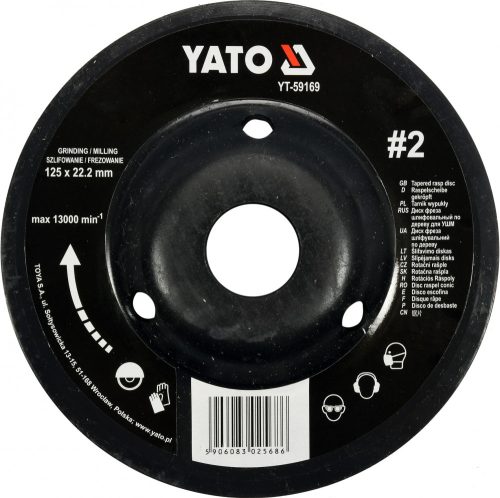 YATO Rotációs ráspolykorong közepes #2 125mm (YT-59169)