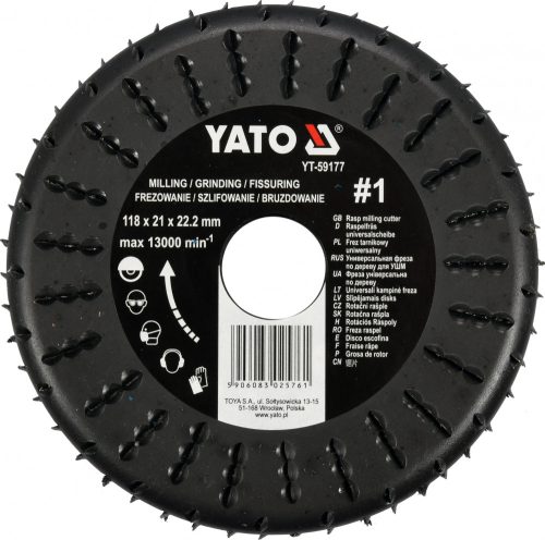 YATO Ráspolyos vágótárcsa 118 mm (YT-59177)