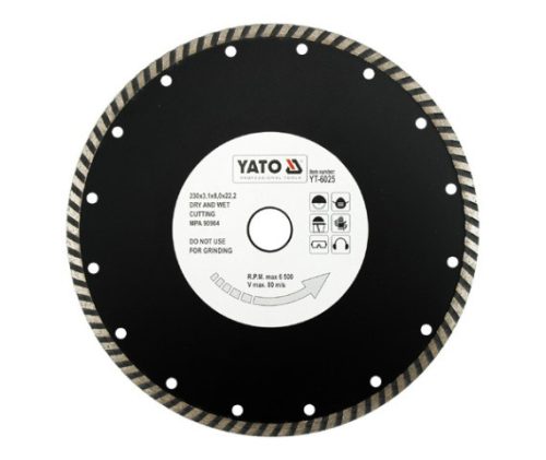 YATO Gyémánt vágótárcsa 230 mm turbo (YT-6025)