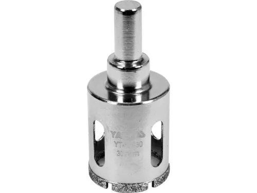 YATO Gyémánt koronafúró burkolólaphoz, 30 mm, száraz és nedves fúráshoz (YT-60430)