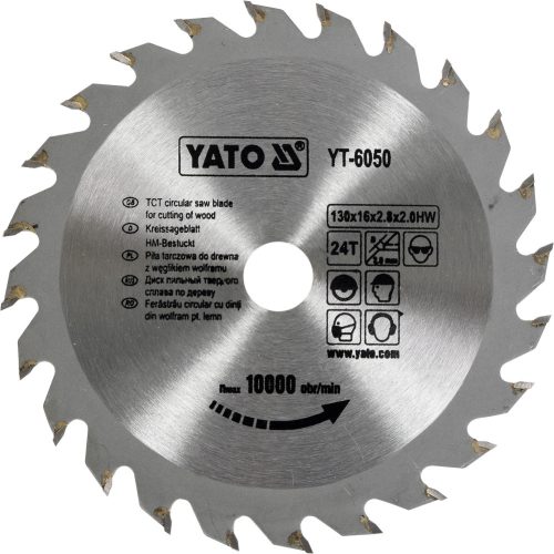 YATO Fűrésztárcsa fához 130/16/24 (YT-6050)