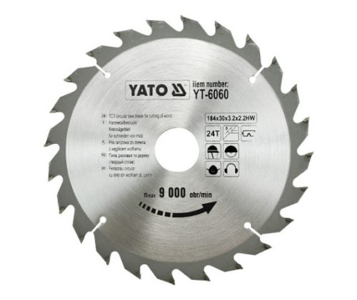 YATO Fűrésztárcsa fához 184/30/24 (YT-6060)
