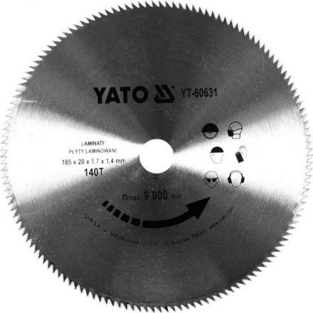 YATO Fűrésztárcsa laminált padlóhoz 185 x 20 x 1,4 mm / 140T (YT-60631)