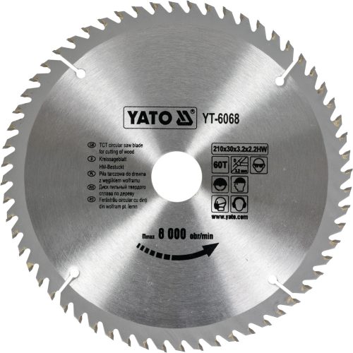 YATO Fűrésztárcsa fához 210/30/60 (YT-6068)