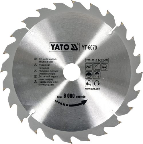 YATO Fűrésztárcsa fához 250/30/24 (YT-6070)