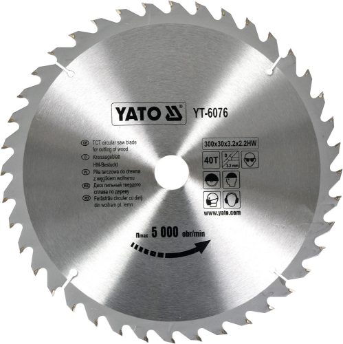 YATO Fűrésztárcsa fához 300/30/40 (YT-6076)