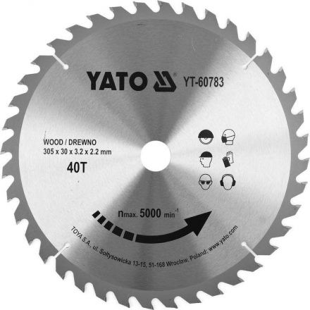 YATO Fűrésztárcsa fához 305 x 30 x 2,2 mm / 40T (YT-60783)
