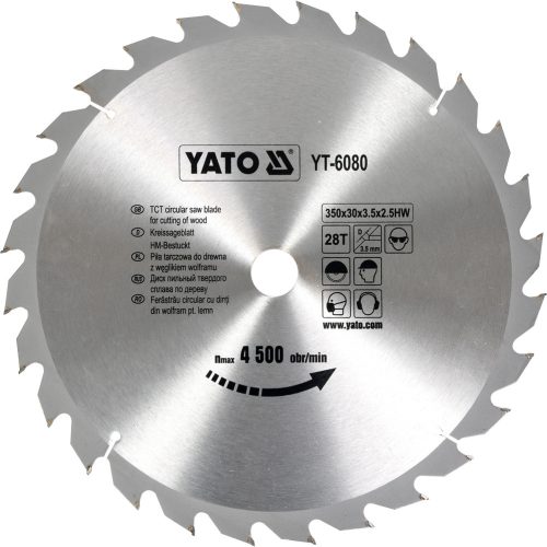 YATO Fűrésztárcsa fához 350/30/28 (YT-6080)