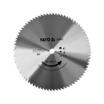 YATO Fűrésztárcsa fához 500x32mm 80T (YT-60872)