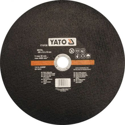 YATO Vágókorong fémre 350 x 3,5 x 32 mm (YT-6136)