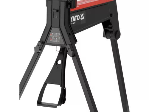YATO Lábbal működtethető mobil satu 0–955 mm, 10 kN szorítóerő, 300 kg terhelhetőség (YT-64970)