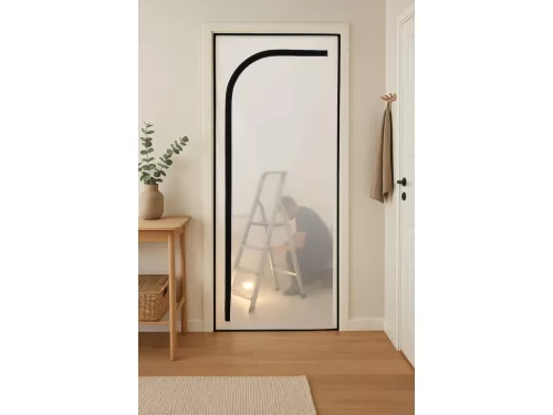 YATO Porvédő ajtófólia fordított L alakú cipzárral, 220 × 120 cm (YT-67221)