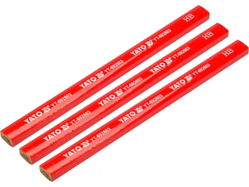YATO ÁCSCERUZA 175 MM FÁRA PIROS, 3 DB (YT-692603)