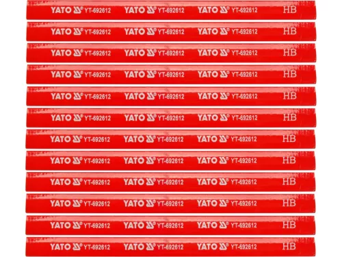 YATO ÁCSCERUZA 175 MM FÁRA PIROS, 12 DB (YT-692612)